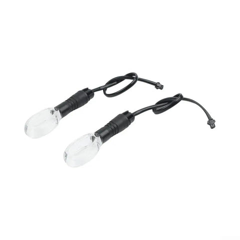 Dope 48V To 72V LED Bike Turn Signals With Bright Orange Amber Bulbs For Scooters And Ebikes That Keep You Safe On The Road With Super Clear Indicators, pair of ABS plastic LED turn signals with wires