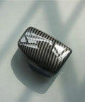 Sport Style Carbon Fiber Print Gear Shift Knob Cover Trim for Audi A4 B9 A5 Q5 Q7 S4 S5 SQ5 2017 2018 2019 2020 2021 2022 2023 2024 2025 Durable Carbon Fiber Look Easy Install Interior Upgrade For A Modern Turbo Cabin