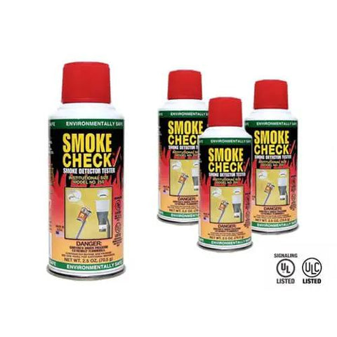 Pro Grade Smoke Check Spray For Photoelectric And Ionization Detectors, Solid 3 Case Pack Crammed With Twelve Cans Each, Quick And Easy Sensor Testing For Code Compliance And Total Peace Of Mind.
