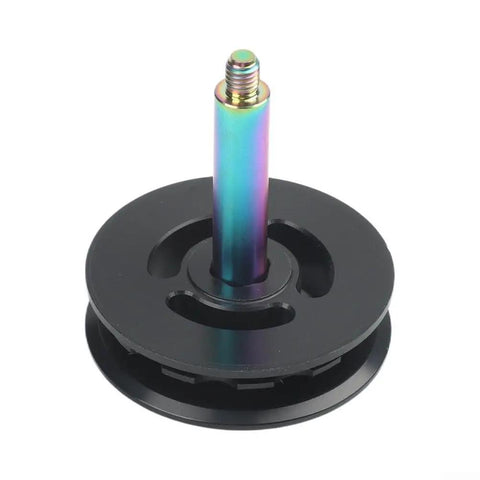 Upgrade Your Brompton Folding Bike With This Epic Nylon Chain Tensioner Pulley Wheel Featuring A Durable TC4 Titanium Bolt And Smooth Ride Performance For 8mm Or 10mm Inner Diameter Rear Setup Options, black pulley wheel with TC4 titanium bolt