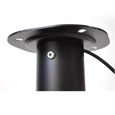 Heavy Duty Pneumatic Vertical Lifter With Wire Control Buttons And Adjustable Push Rod Lift Thickened Steel Construction close-up of steel base and wire connection