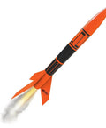 Alpha III Model Rocket Kit In Orange And Black Ready To Fly For Beginners And Kids Simple Assembly High Altitude Launch Safe Recovery