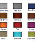 Color variations of concrete sealer showing options like Light Gray, Dark Blue, and Red for Lock Down Your Driveway And Patio With This Heavy Duty Water Based Concrete Sealer Delivering A Kickass High Gloss Finish That Protects Stamped Aggregate Surfaces While Keeping Floors Lookin Fresh For Years.