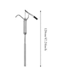 Heavy Duty Manual Oil Drum Pump With Ergonomic Handle For High Pressure Transfer And Effortless Sump Cleaning with a height of 120cm.