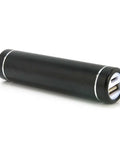 Dope DIY Metal USB Power Bank Case Kit For 18650 Flat Top Li Ion Battery DC 5V Mini Charging Enclosure Straight Up Bulletproof Premium Steel, black cylindrical design