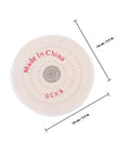 Two Pack 6 Inch White Cloth Polishing Wheels For Jewelry And Metal Buffing, Heavy Duty Buffing Wheels For Stainless Steel And Aluminum