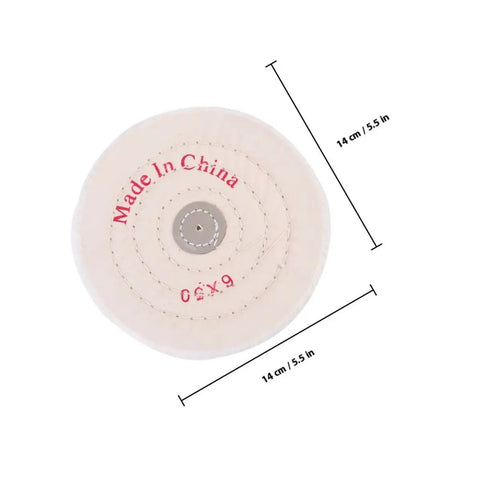 Two Pack 6 Inch White Cloth Polishing Wheels For Jewelry And Metal Buffing, Heavy Duty Buffing Wheels For Stainless Steel And Aluminum