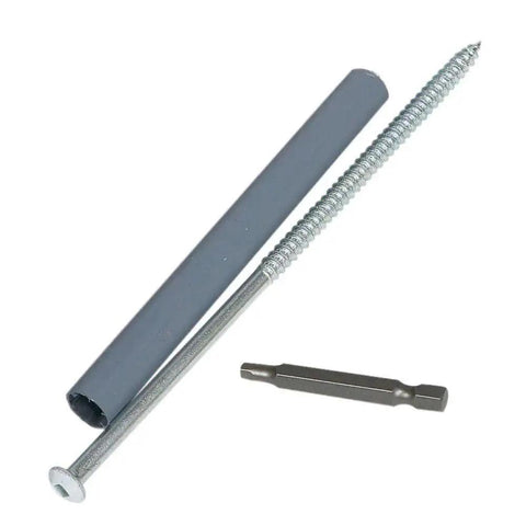 White Gutter Screws For 5 Inch And 7 Inch Gutters, 10 Pack, Set Of 3, Heavy Duty Galvanized Steel Ferrule Mounting Nails shown separately