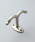 Single zinc alloy double prong ceiling hook from set of 6 for closet, kitchen, bathroom, and garage, easy install with screws.