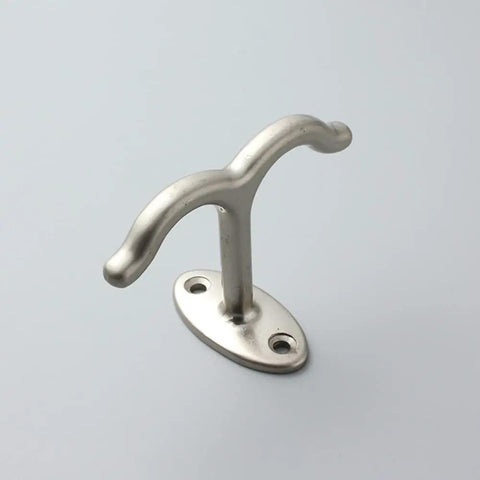 Single zinc alloy double prong ceiling hook from set of 6 for closet, kitchen, bathroom, and garage, easy install with screws.