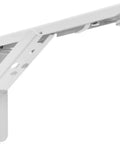 Slick Fold Away Corner Brackets For Wall Shelves And Tables Heavy Duty Support With No Sweat Screw Setup Straight Up Easy Hidden Triangle Mount White 14 Inch Pair