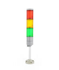 Beefy IP65 Waterproof LED Stack Light With Round Bottom Base Three Layer Signal Tower In Red Yellow Green 24V DC Machine Warning Light