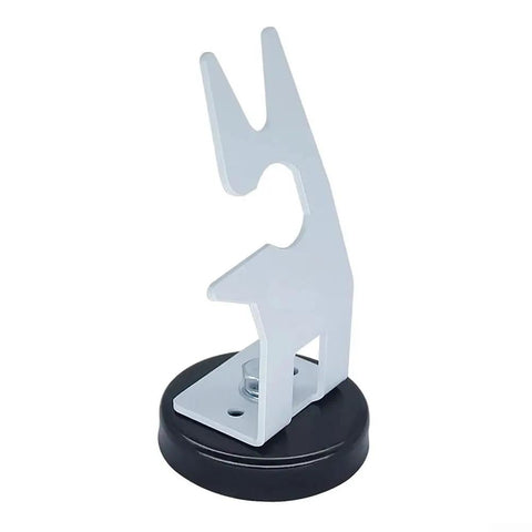 Heavy Duty White Carbon Steel Magnetic Torch Holder For TIG Plasma Cutter With Round Body Design 3.31 Inch Diameter side view, white finish