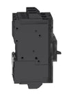 Built Tough 60 Amp Three Pole Circuit Breaker With Thermal Magnetic Trip Unit And Din Rail Or Back Pan Mount side view showing mounting features.