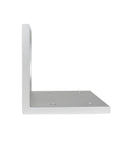 Aluminum L-shaped motor bracket for Nema 34 (85/86) stepper motors; base with four mounting holes