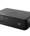 Game Changer Thunderbolt 5 Laptop Docking Station With Dual Hdmi 2.0 Ports And Quad Monitor Setup For Windows Workstations showing USB ports and card slots.