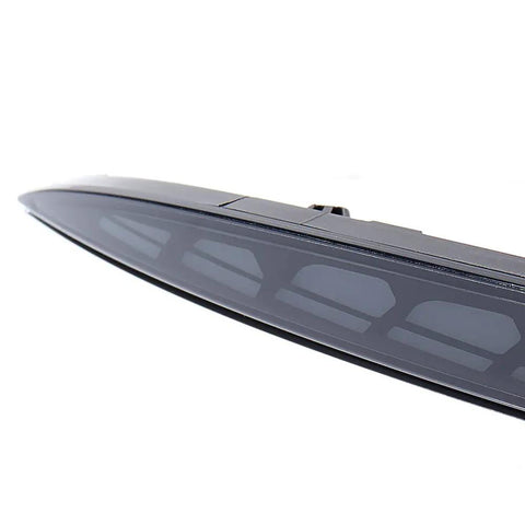 Slick Sequential Rear Bumper Lights For Tesla Model 3 dark smoke lens showcasing the sleek design for easy installation.