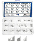 225 Pcs M2 M3 M4 Stainless Steel Dowel Pins Assortment Kit With Storage Box, Round Straight Pins, 304 Stainless, 15 sizes visible