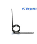 Single torsion spring 90 degree V shaped, part of Torsion Springs Kit 15 Pieces 90 Degree V Shaped Wire Diameter 1.2mm For Home Repair And DIY Projects Durable Spring Steel Reusable 10mm Outer Diameter 7.5mm Inner Diameter 35mm Leg Length.