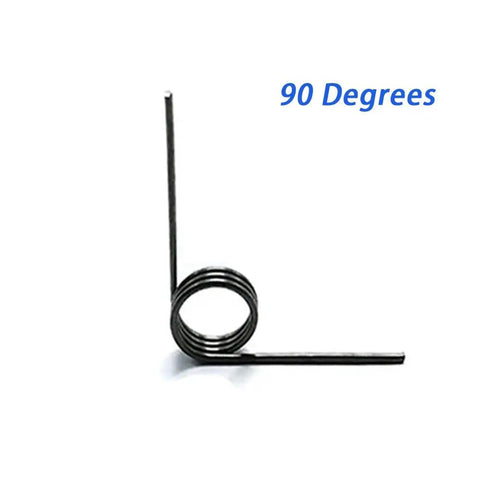 Single torsion spring 90 degree V shaped, part of Torsion Springs Kit 15 Pieces 90 Degree V Shaped Wire Diameter 1.2mm For Home Repair And DIY Projects Durable Spring Steel Reusable 10mm Outer Diameter 7.5mm Inner Diameter 35mm Leg Length.