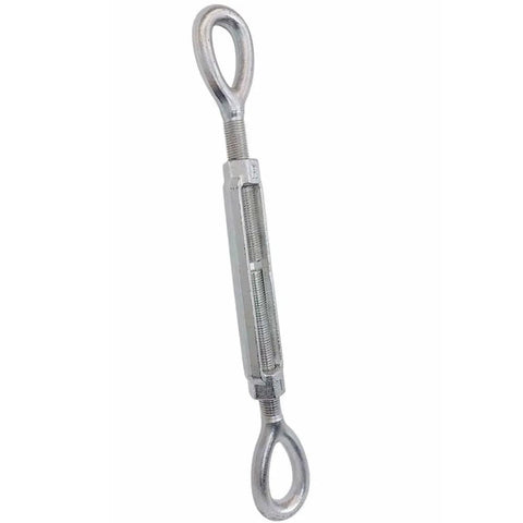 Rock Solid T316 Stainless Steel Eye Eye Turnbuckle Measuring One Point Five By Twelve Inches Featuring Drop Forged Construction Delivering Up To Seventeen Thousand Pounds Capacity Built Tough For Heavy Duty Rigging Jobs.