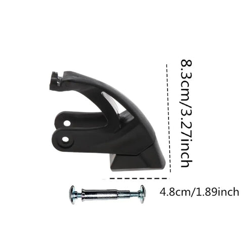 Black rubber brake pad with screws, 8.3cm x 4.8cm, for inline roller skates. Durable Rubber Brake Pads With Screws For Inline Roller Skates Easy To Install On Either Foot Wear Resistant Braking Blocks Replacement Part For Safer Smoother Skating And Quick Repairs.