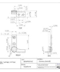 Technical drawing of a Friction Hinge for Cabinets and Enclosures, Heavy Duty 430 Stainless Steel, 1 Inch Leaf Height, and 17.7 lbs Per Inch Torque.
