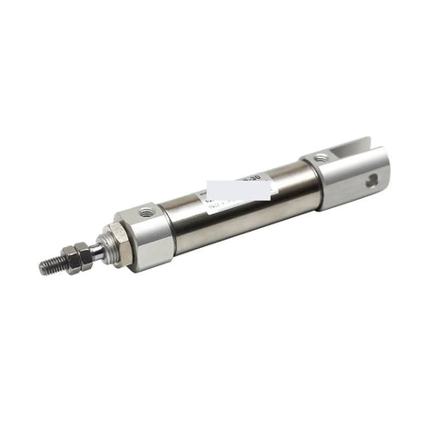 Pneumatic Cylinder Double Clevis With Pins Mini Air Cylinder Single Rod 10mm And 16mm Bore 5 To 200mm Stroke CJ2D Series Compact Industrial Cylinder Built Tough For Easy Automation And Smooth Linear Motion, silver mini air cylinder with double clevis and pins