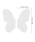 White butterfly cabinet handles pair for room furniture white decorative drawer pulls for cabinets and dressers vintage charm smooth operation easy grip retro vintage look for timeless charm and durable use, shown with dimensions of 4.2 cm by 7.1 cm.