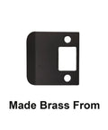 Solid Brass Extended Lip Strike 2-1/4 X 2-1/4 Inches Oil-Rubbed Bronze Ten Pack With Mounting Screws For No-Fuss Door Jamb Install