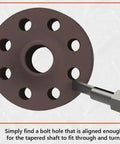 Pair Of 3/4 Inch Flange Alignment Pins In Black 4140 Steel Heat Treated For Heavy Duty Misalignment Fix inserted in flange