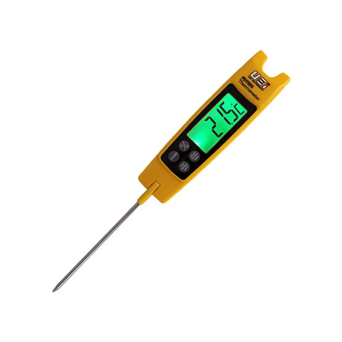 HVAC Differential Temperature Folding Pocket Thermometer With Backlit Display And Magnetic Mount For Easy On The Job Readings