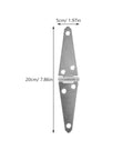 Real Deal Premium Heavy Duty Gate Hinges 4 Pack Galvanized Steel Strap Hardware For Wooden Fences Barn Shed Doors Yard Gates Outdoor Rust Resistant, individual hinge measuring 20cm x 5cm.
