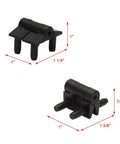 Boat Adjustable Position Torque Hinge Model E6-10-101-20 Black Matte Finish Made From Acetal Copolymer With Four One Quarter Inch Peg Mounts One Inch Long By One And A Quarter Inches Wide By One Inch High Great For Marine Cabinets Hatches And Compartments
