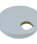 3 Inch White Round Wire Management Grommet With Removable Lid For Cut Hole Size 3.0 Inch Inside Diameter 2.77 Inch Pass Through