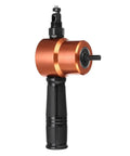 Power Drill Nibbler Attachment For Metal Sheets With Double Head And 360 Degree Adjustable Operation, orange ergonomic handle