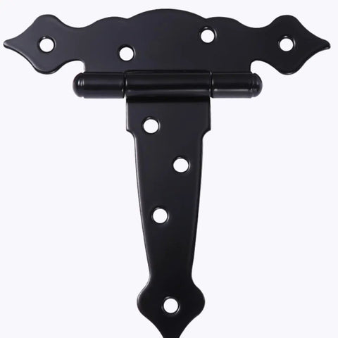 Heavy Duty Black Iron Strap Door Hinges 4 Pack With Eight Pre Positioned Screw Holes Built To Last And Tough As Nails And Easy