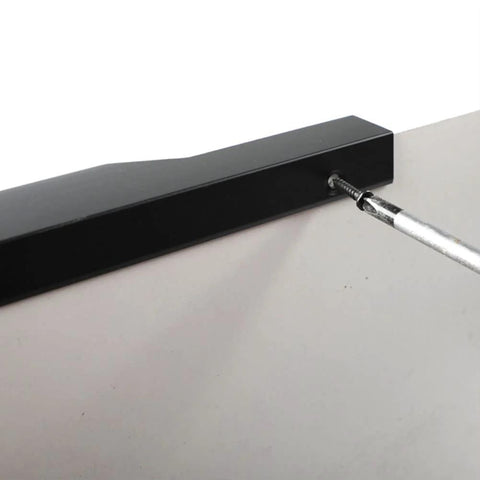 Matte Black 24 Inch Edge Finger Pull Handles 2 Pack Aluminum Alloy Concealed Cabinet Door Pulls installation process