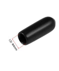 Butter Smooth Rubber End Caps For Table Legs And Metal Pipes Keep Floors Scratch Free Shield Sharp Bolts And Nailheads Sweet Bumper Shields Fit 4mm Inner Opening In Black Pack Of Fifty Pieces close-up view of black vinyl cap showing 4mm inner diameter.