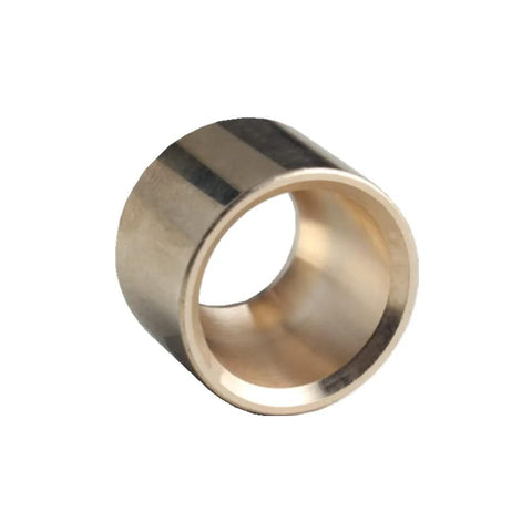 Brass 5-speed shifter bushing, hollow cylindrical spacer, side view.