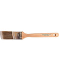 Single brush from 12 Pack One Point Five Inch Angle Paint Brushes With Thick Synthetic Filament For Quick Cut Ins On Walls And Trim Durable Wooden