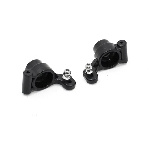 Heavy Duty Steering Cup And C Hub Carrier Rear Hub Set Replacement Upgraded RC Car Parts in black resin finish.