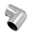 Two Way 90 Degree Boat Elbow Fitting For 1 Inch Tubing Heavy Duty 316 Marine Stainless Steel With 1.2 Inch Outer Diameter And 0.1 Inch Wall Thickness Includes L Shaped Hex Key A Real Hand Rail Connector For Boats