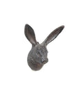 Vintage Cast Iron Rabbit Wall Hook Hella Sturdy Rustic Home Decor dang solid design with detailed rabbit head, handcrafted.