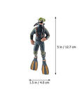 Awesome Three Piece Mini Diver Set For Aquarium Decor Realistic Scuba Diver Figurines Lightweight Floating Ornaments For Fish Tanks
