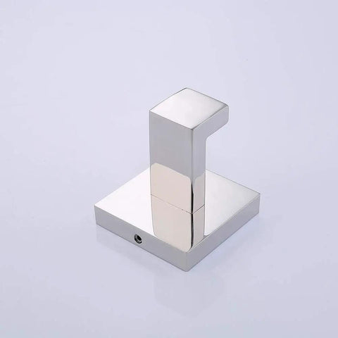 Heavy Duty Stainless Steel Coat And Towel Hooks 304 Rustproof Square Wall Mounted Modern Hooks Polished Chrome Finish