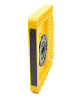 Heavy Duty Featherboard With Built In Level And Quick Angle Finder featuring a magnetic mount in yellow plastic for table saws.
