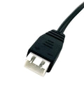 Close-up of XH 3P connector on Three Pack 7.4V 2S LiPo Battery USB Charger Cable 1A Fast Charge for RC models.