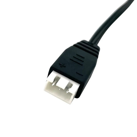 Close-up of XH 3P connector on Three Pack 7.4V 2S LiPo Battery USB Charger Cable 1A Fast Charge for RC models.