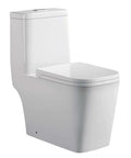 Heavy Hitter One Piece Toilet With Locked In Seat, Swift Flush Mechanism For Top Tier Bathroom Comfort, Low Sweep Floor Mount And Polished White Ceramic.